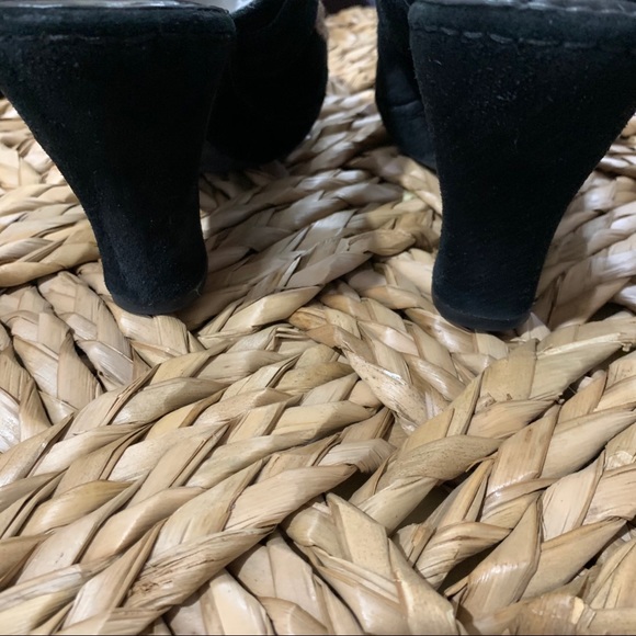 Born Crown black suede leather w/animal print clog - Picture 8 of 12